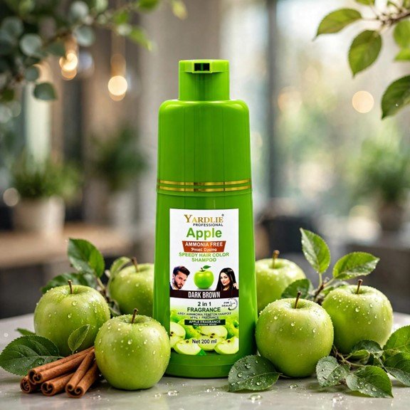 Apple Hair Color Shampoo | Dark Brown | Yardlie | 200Ml