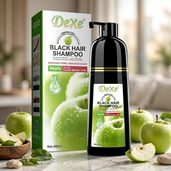 Dexe Apple Black Hair Dye Shampoo 400ml