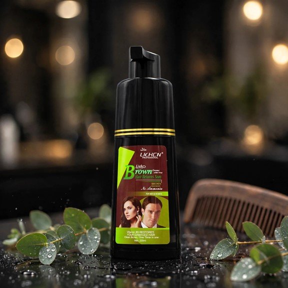 Lichen Professional Light Brown Hair Color Shampoo 200Ml